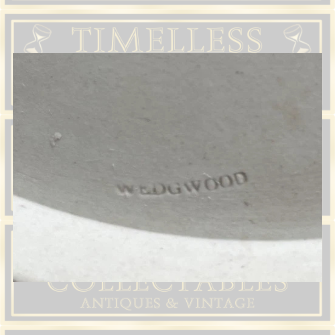 Antique Wedgwood Jasperware Large Bowl Silver Plated Rim