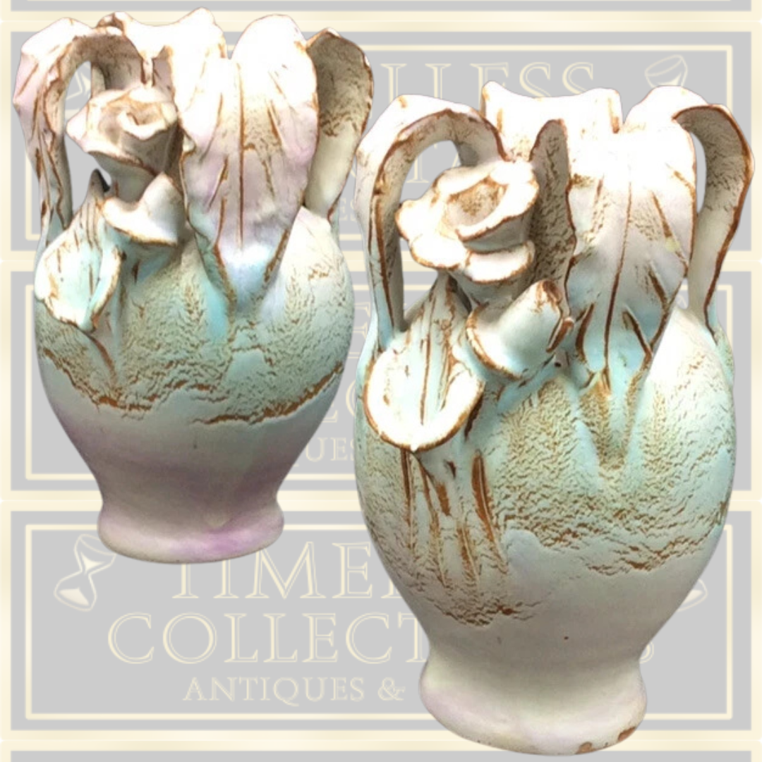 Vintage Pair Beautiful Studio Pottery Bud Vases