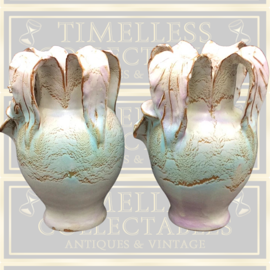 Vintage Pair Beautiful Studio Pottery Bud Vases