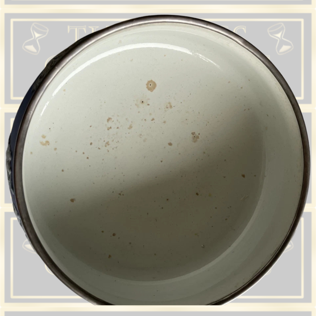 Antique Wedgwood Jasperware Large Bowl Silver Plated Rim