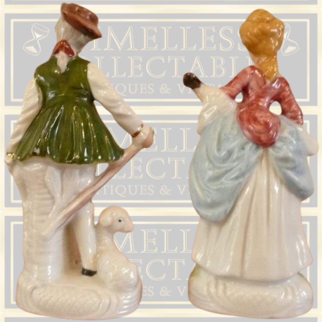Vintage Porcelain Shepherd And Lady Mandolin Royal Copenhagen