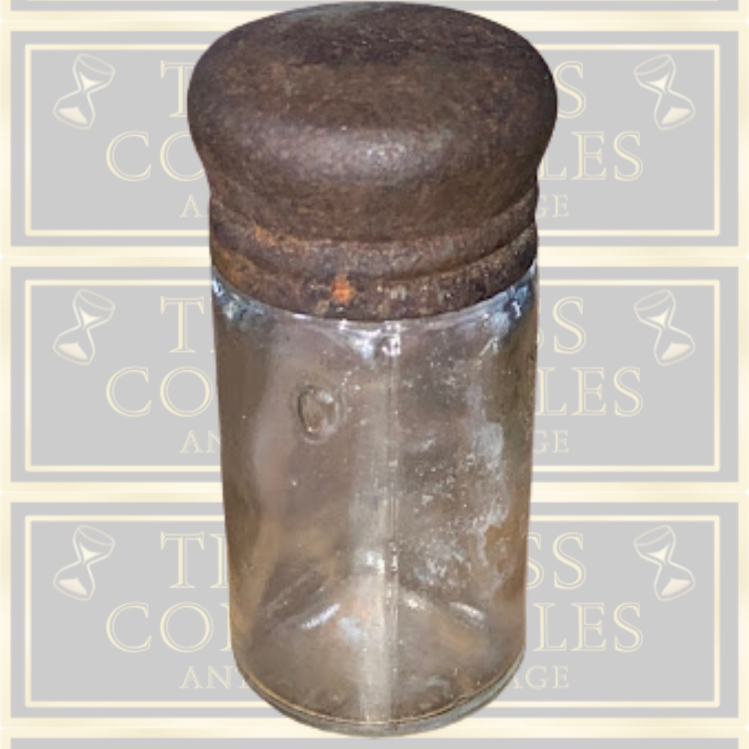 Antique Medicine Bottle In Leather Cover