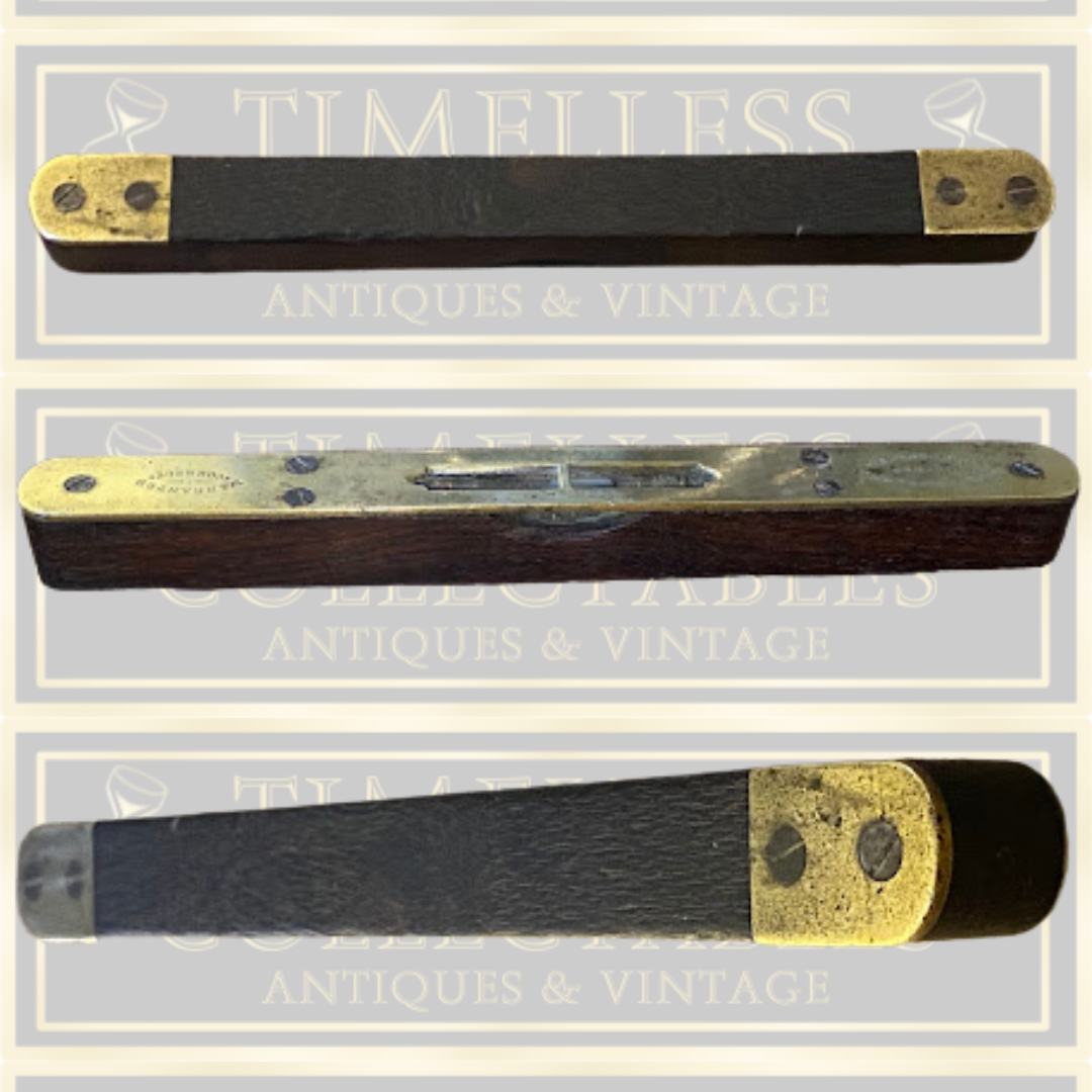 Antique Brass and Hardwood 8" Spirit Level