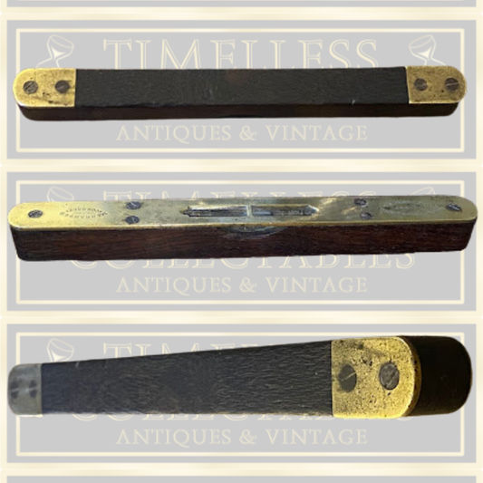 Antique Brass and Hardwood 8" Spirit Level