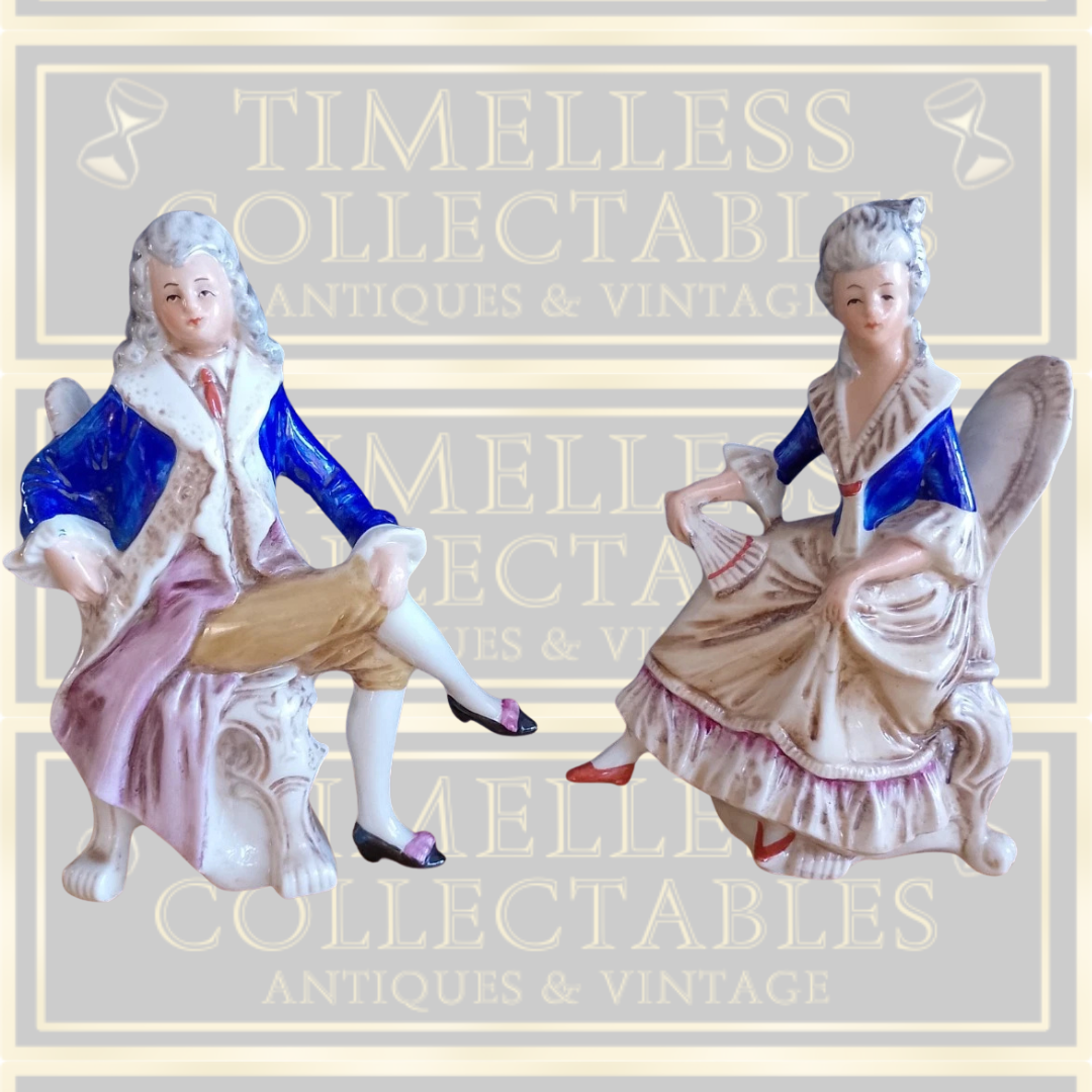Antique Porcelain German Figurines Dandy And His Lady