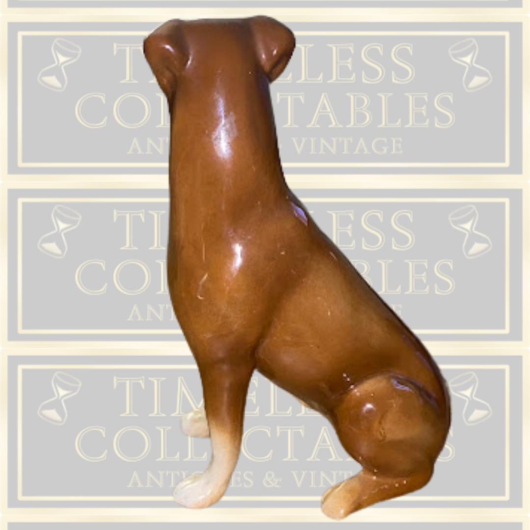 Vintage Ceramic Sitting Boxer Dog