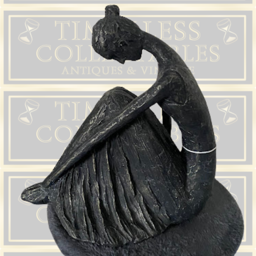 Vintage Large Sitting Ballerina Lady Ornament