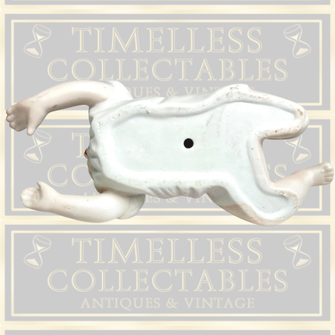 Vintage Pair Large Bisque Piano Babies Figurines