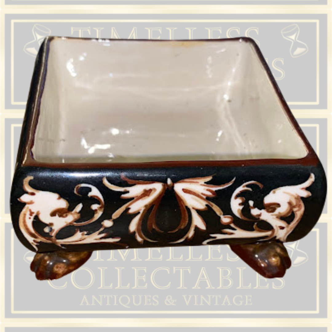 Vintage Italian Scatola Quadra R.F.N Porcelain Trinket Box