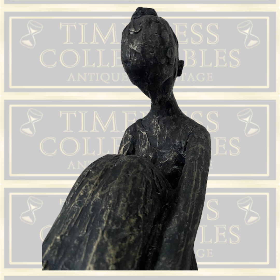 Vintage Large Sitting Ballerina Lady Ornament