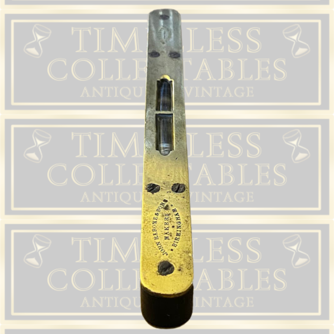 Antique Brass and Hardwood 8" Spirit Level