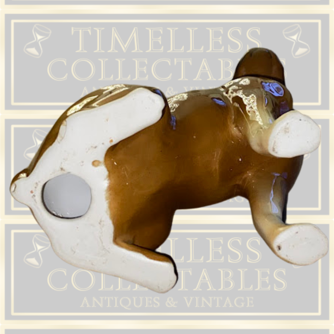 Vintage Ceramic Sitting Boxer Dog