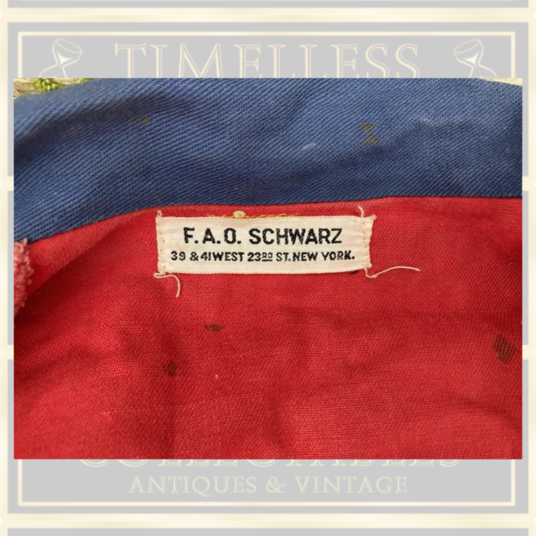 Antique American 1920s f.A.O Schwarz Children’s Dressing Native American Playset