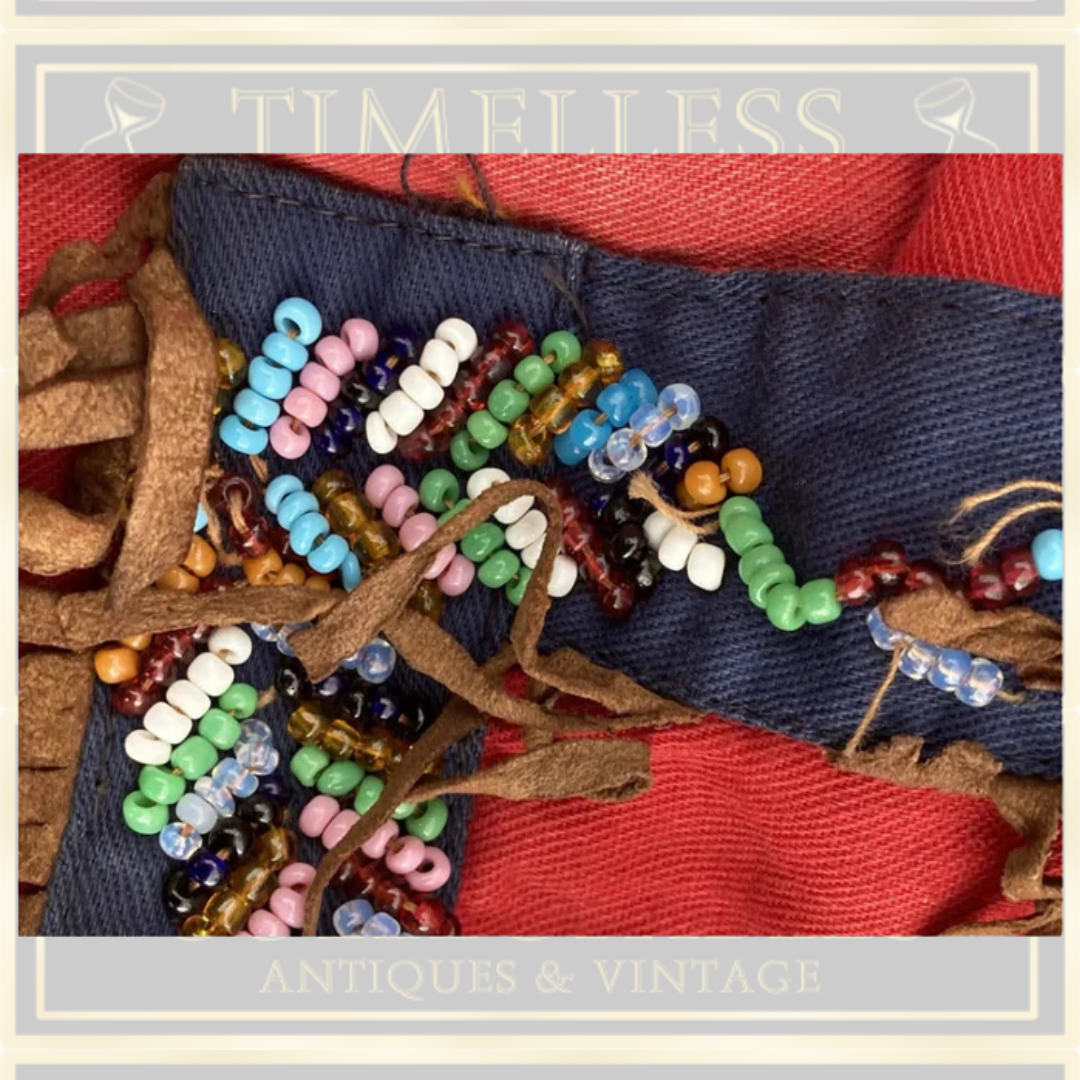 Antique American 1920s f.A.O Schwarz Children’s Dressing Native American Playset