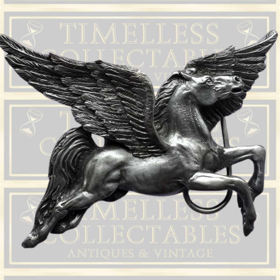 Vintage Pegasus Brass Belt Buckle