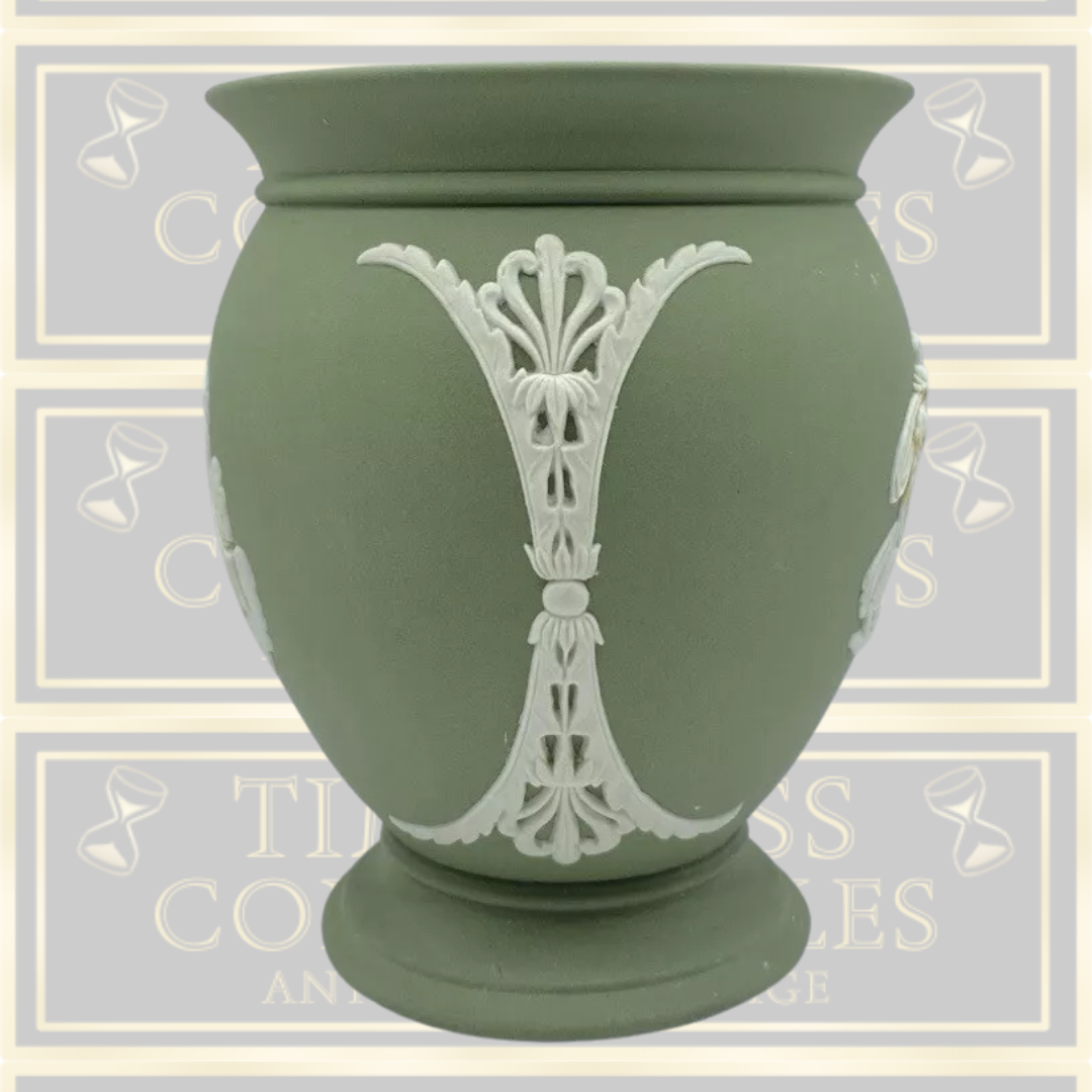 Vintage Sage Green Wedgewood Vase/Urn