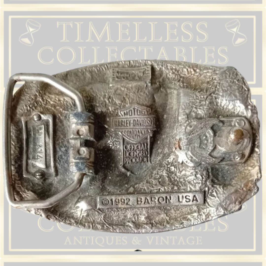 Vintage Harley Davidson USA Shield Belt Buckle