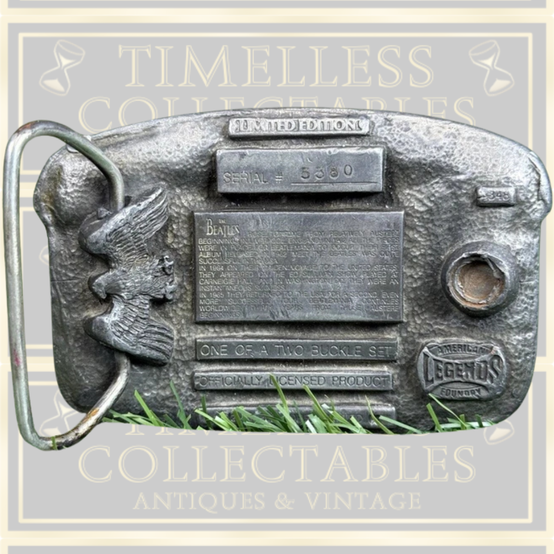 Vintage Limited Edition Beatles Pewter Belt Buckle