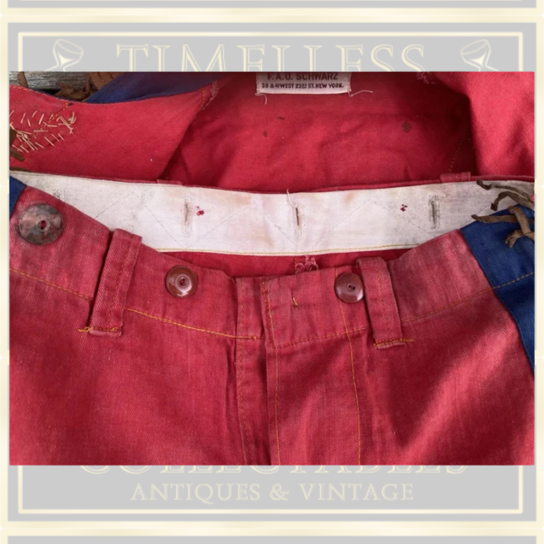 Antique American 1920s f.A.O Schwarz Children’s Dressing Native American Playset