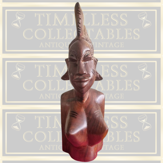 Antique Large African Fulani Hand Carved Wood Sculpture