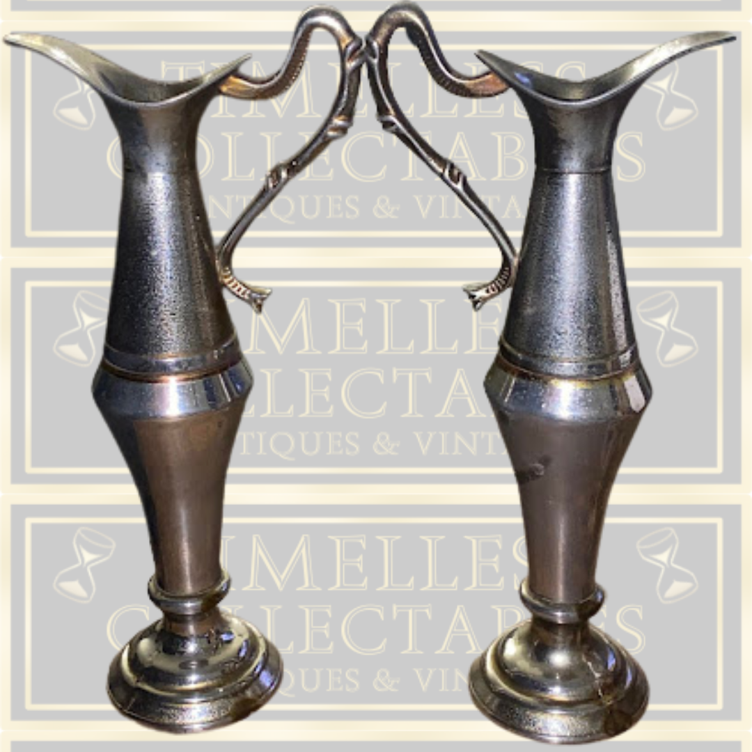 Vintage Pair Small Bud Vases