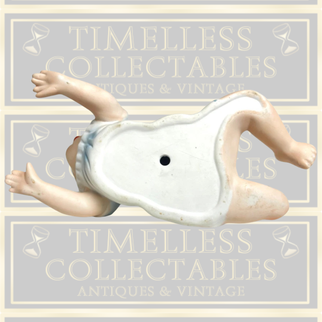 Vintage Pair Large Bisque Piano Babies Figurines