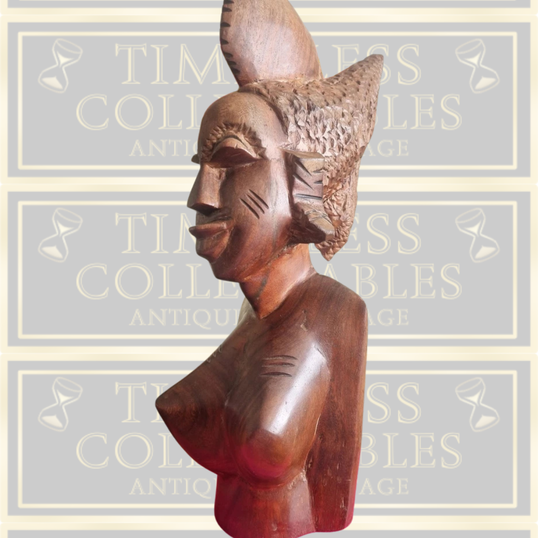 Antique Large African Fulani Hand Carved Wood Sculpture