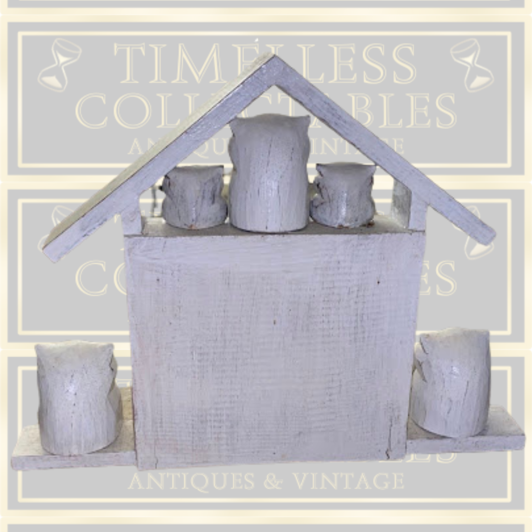 Vintage Fair Trade Folk Art Owl Key Holder