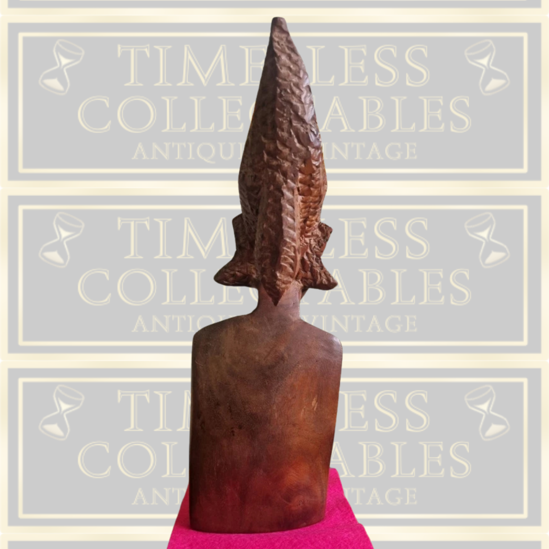 Antique Large African Fulani Hand Carved Wood Sculpture