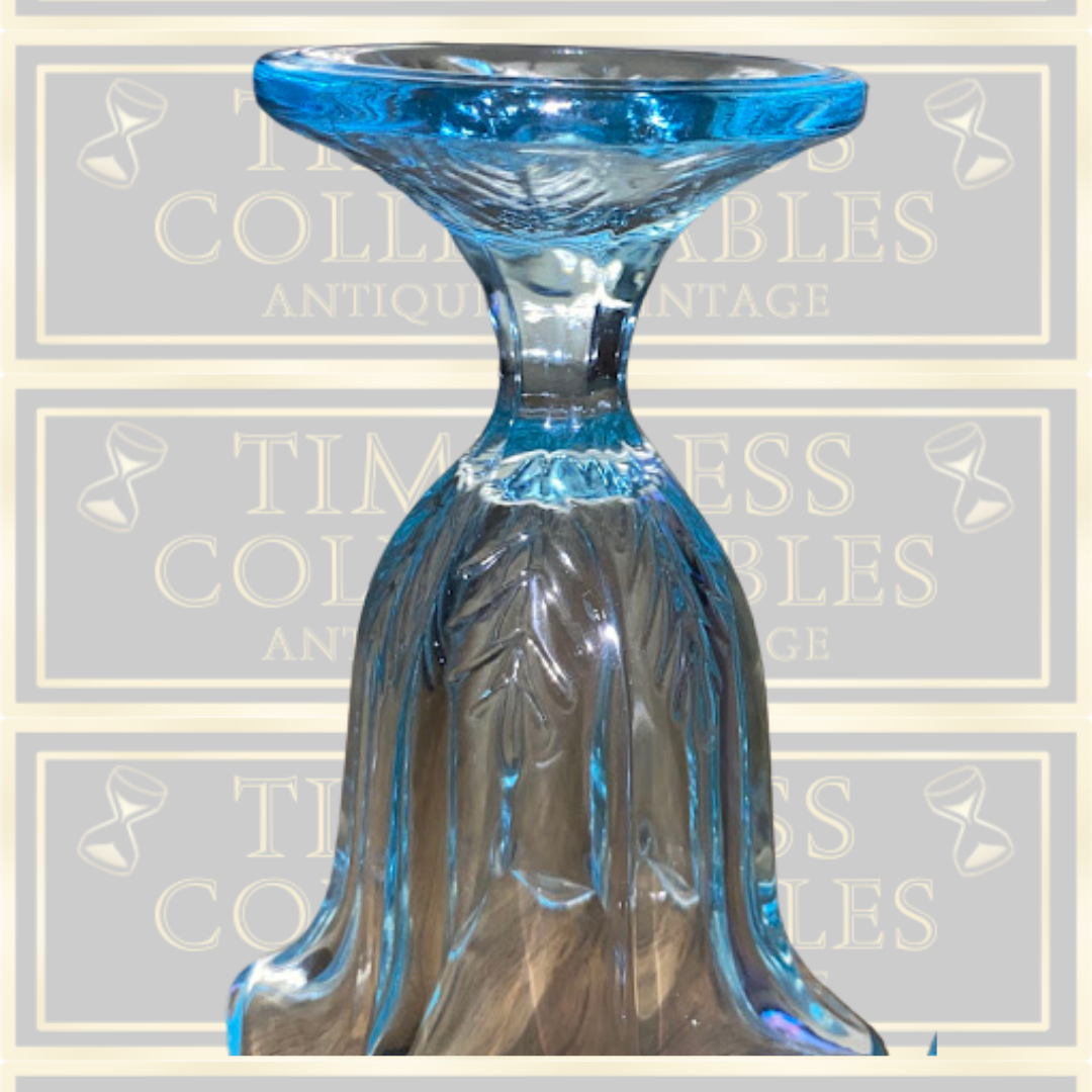 Vintage Pair Ice Blue Sundae Glasses/Vases