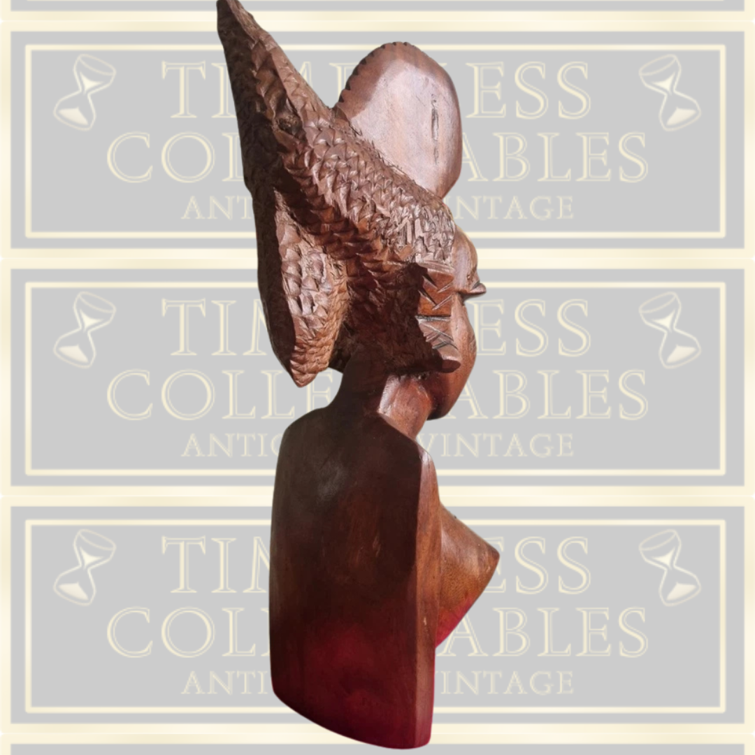 Antique Large African Fulani Hand Carved Wood Sculpture