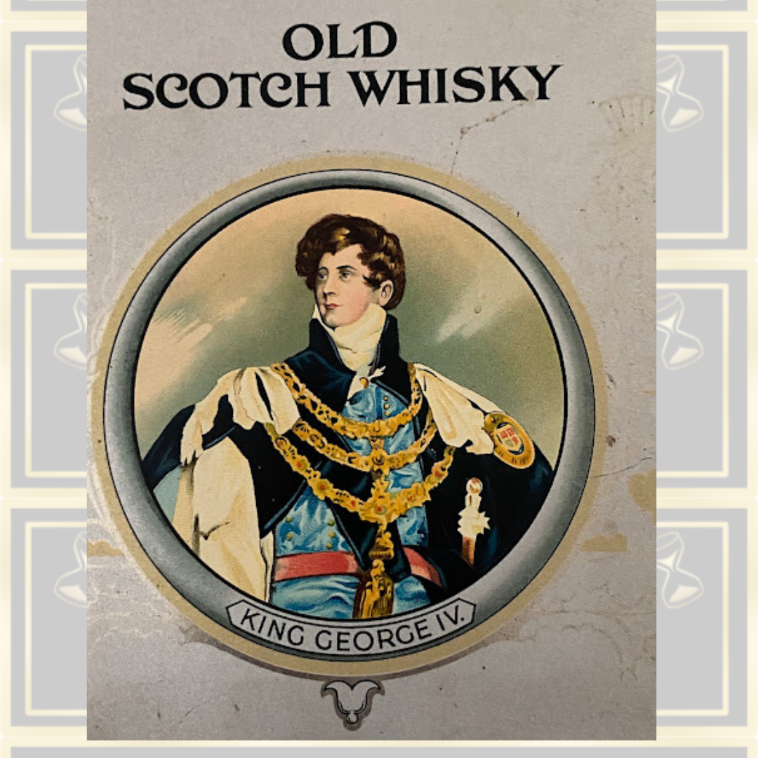 Original King George IV Old Scotch Whisky Pub Advertising Sign