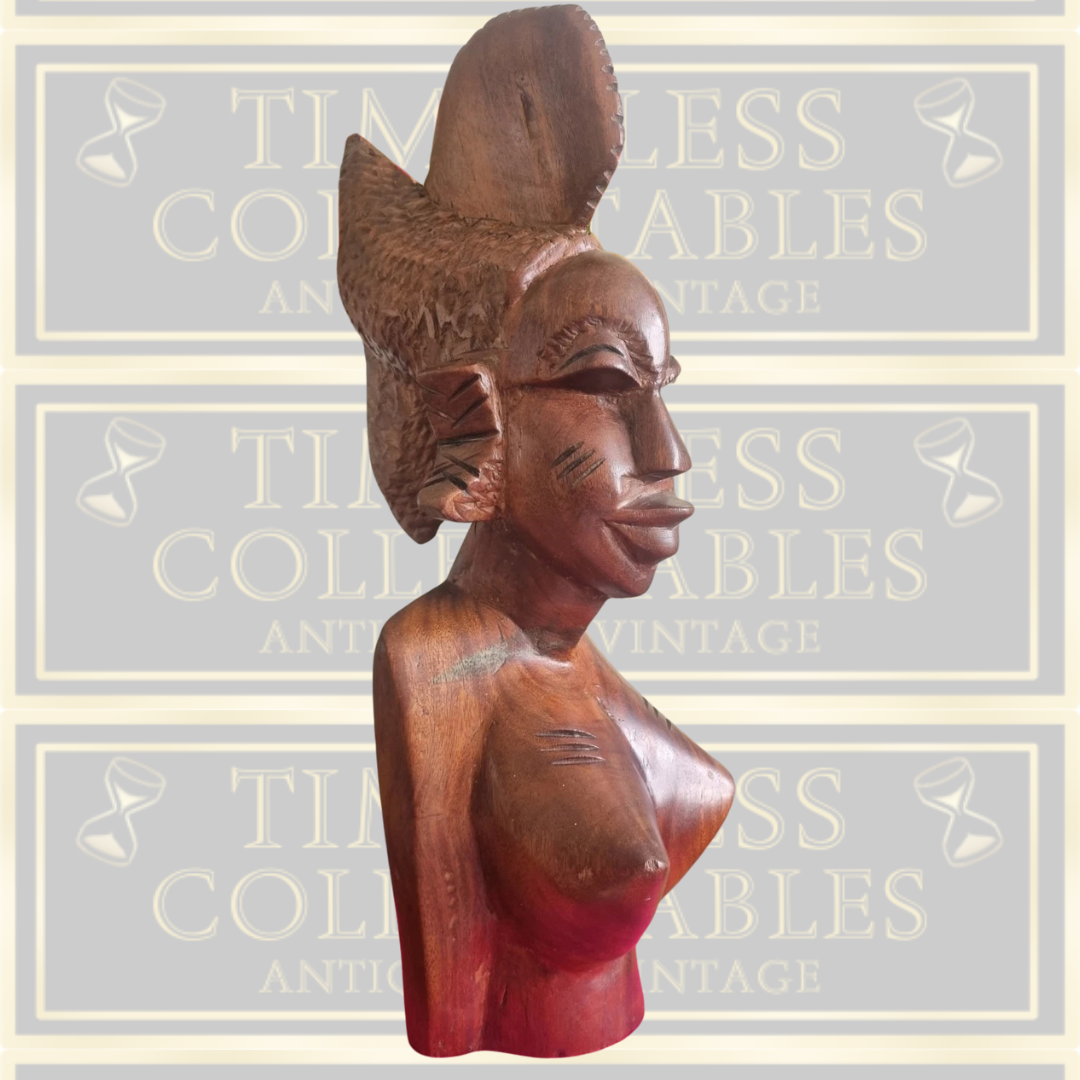 Antique Large African Fulani Hand Carved Wood Sculpture