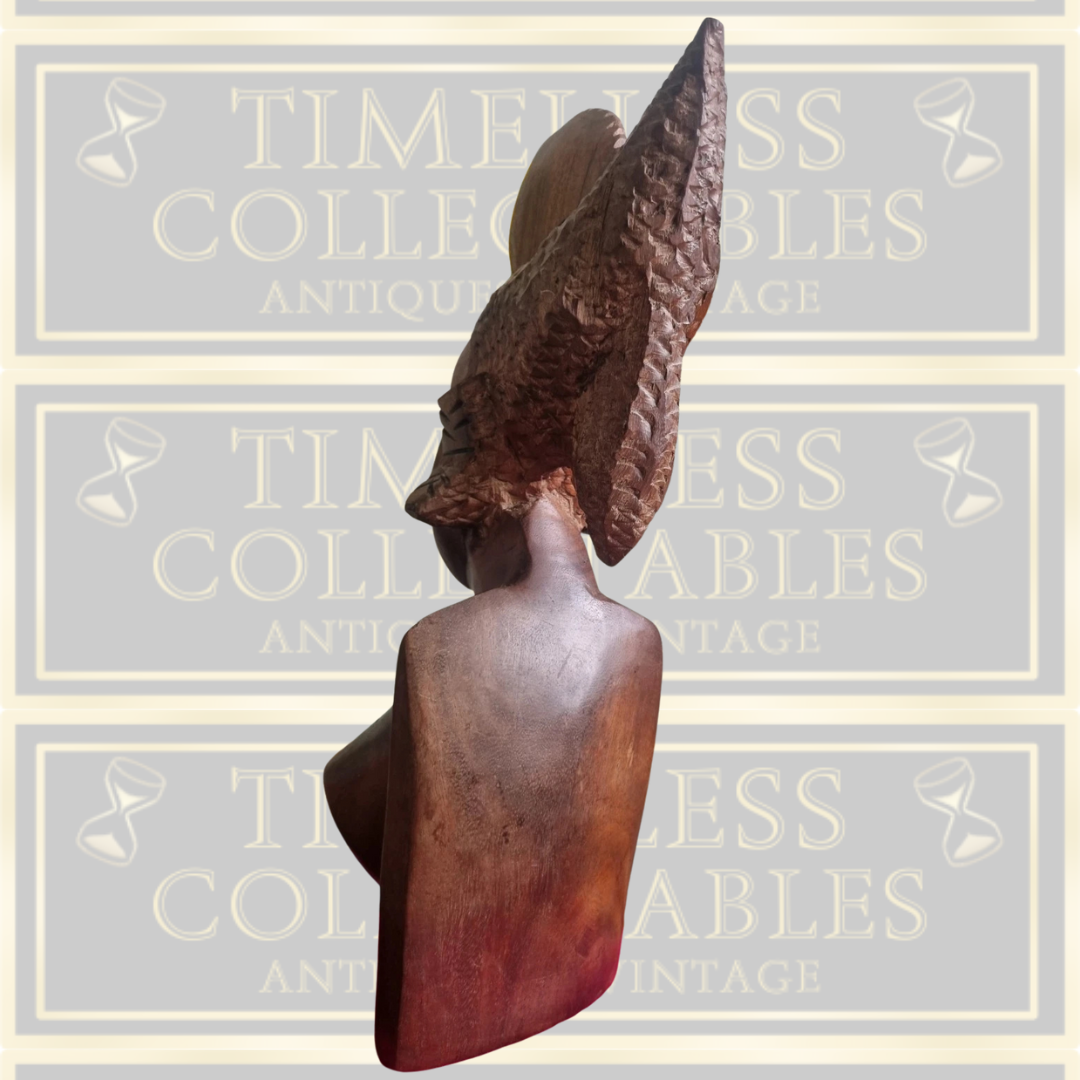 Antique Large African Fulani Hand Carved Wood Sculpture