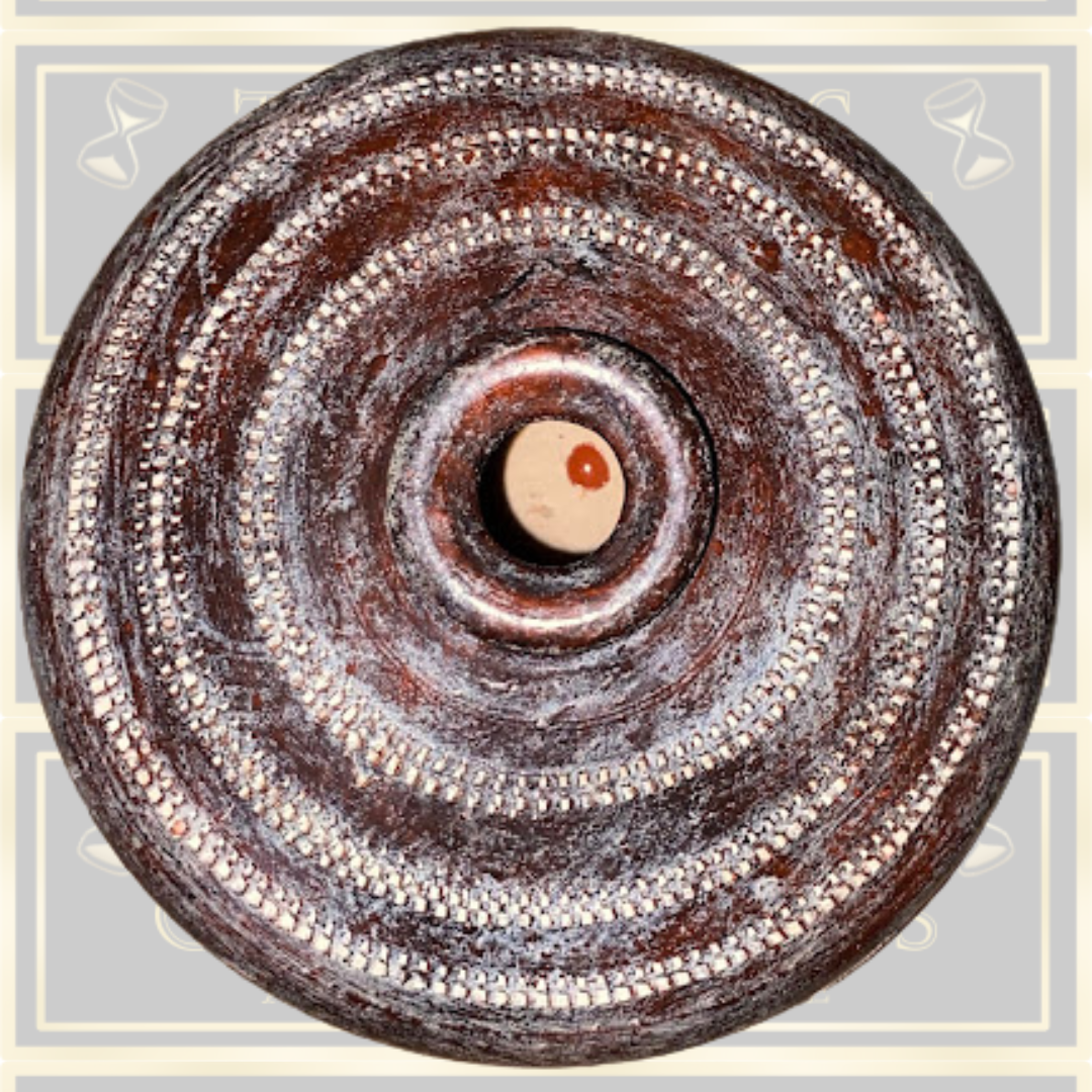 Antique Brown Glaze Stoneware Honey Pot