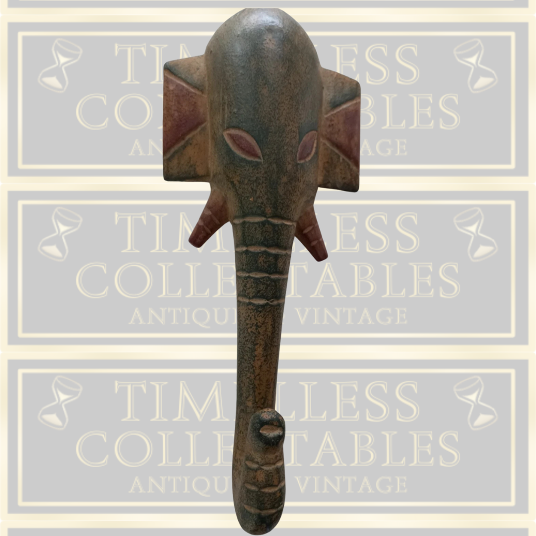 Vintage Carving of Elephant Head