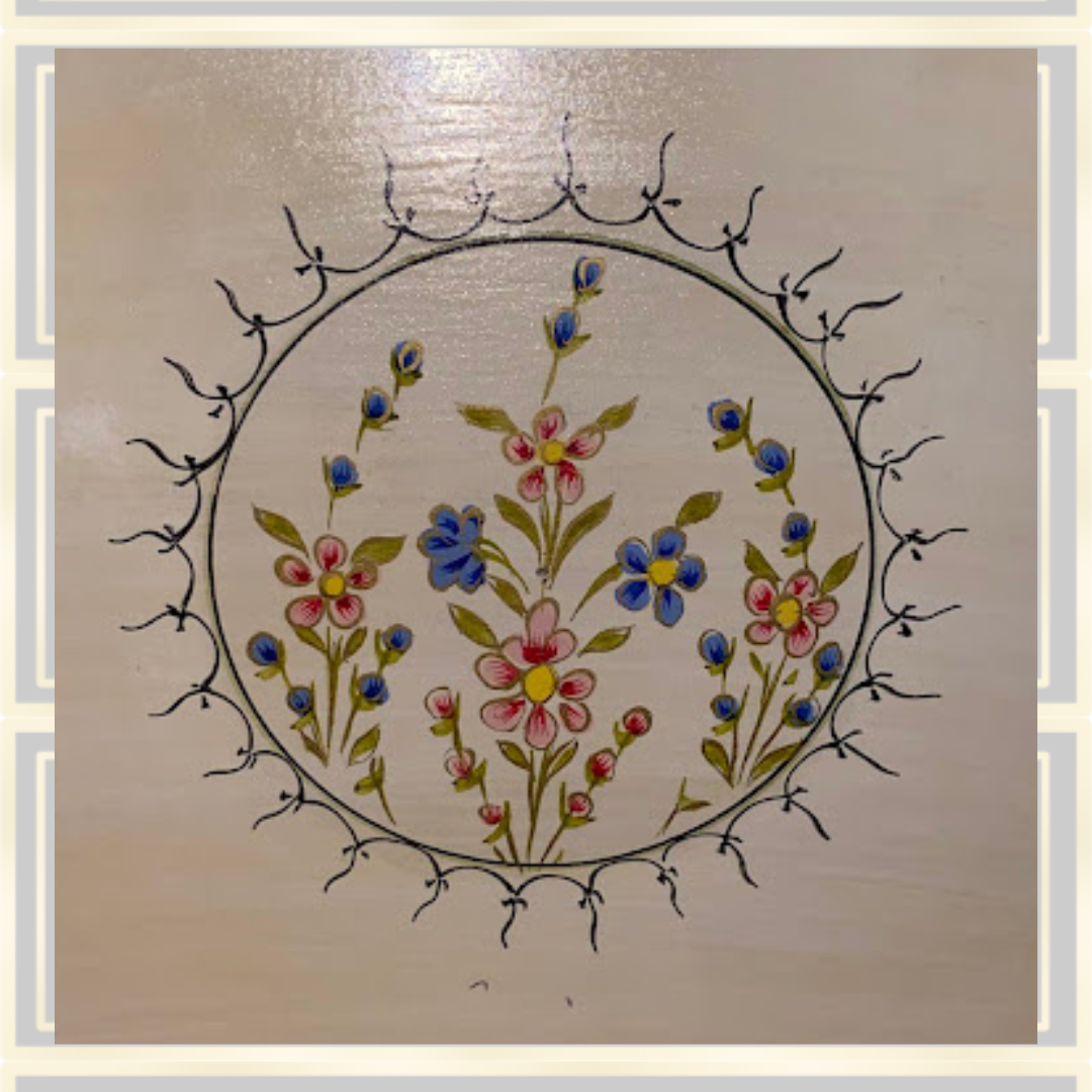 Vintage Floral Hand Painted Letter Rack