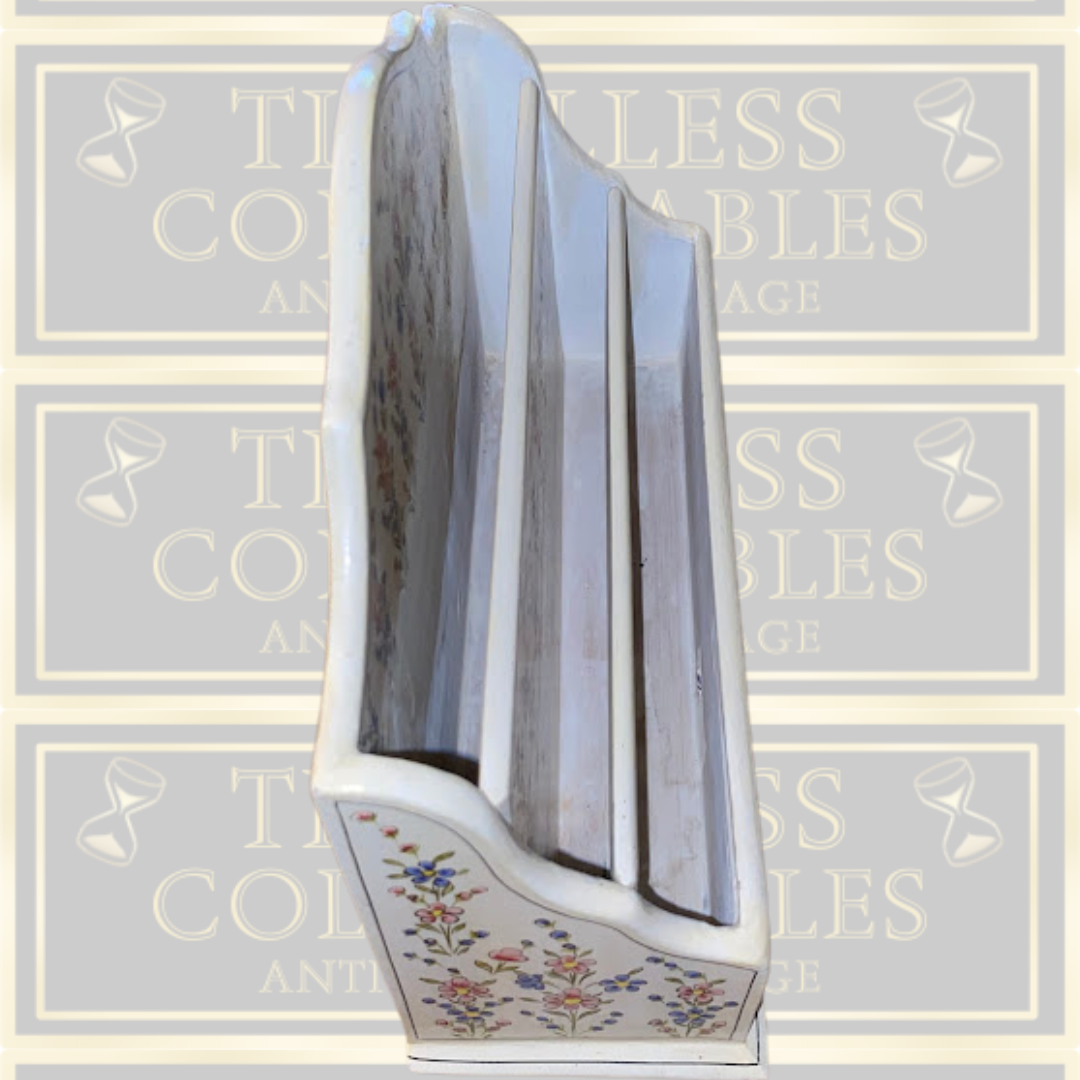 Vintage Floral Hand Painted Letter Rack
