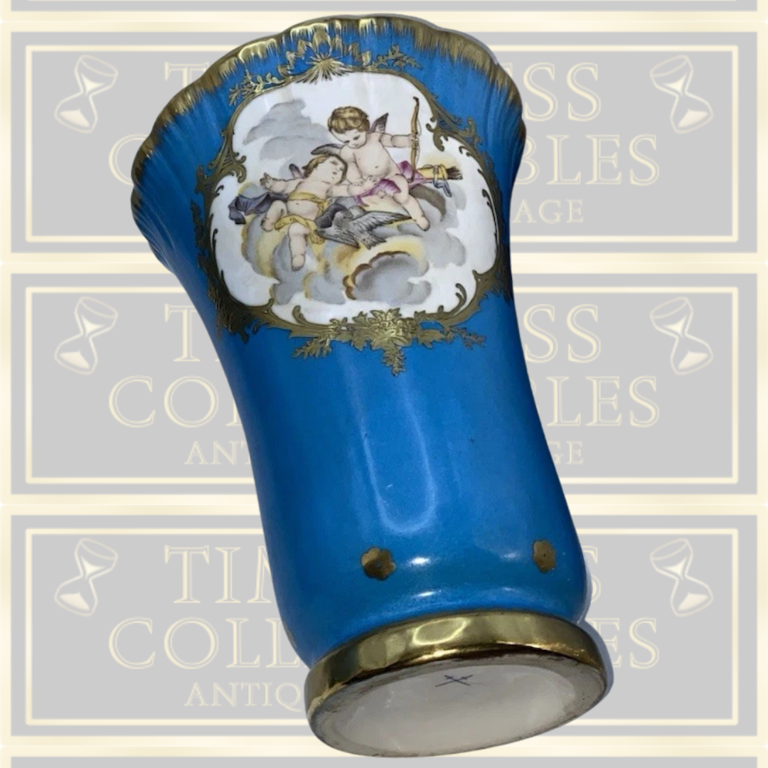 Antique Large Meissen Porcelain Vases Stamped