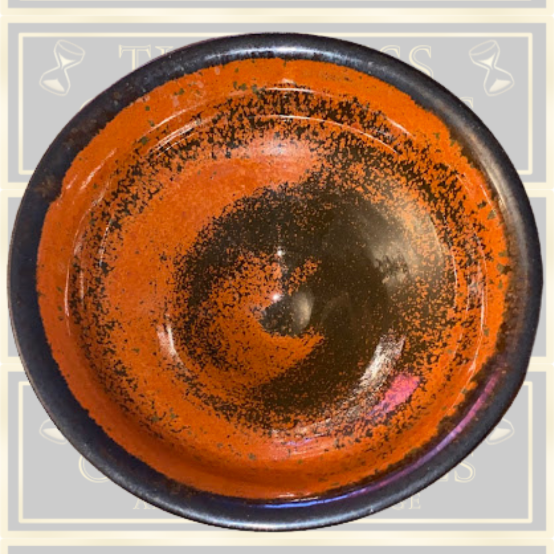 Vintage Wheel-Thrown Stoneware Glazed Fruit Bowl By Michael Martin