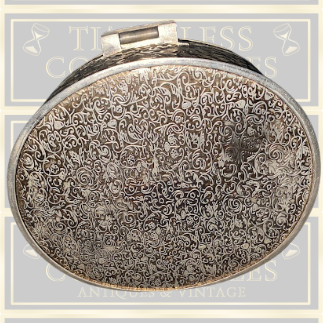 vintage large silver plate oval jewellery casket