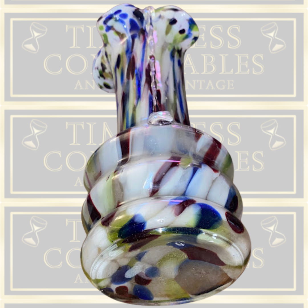 Vintage Multi-Coloured Murano End Of Day Glass Hand Blown Vase