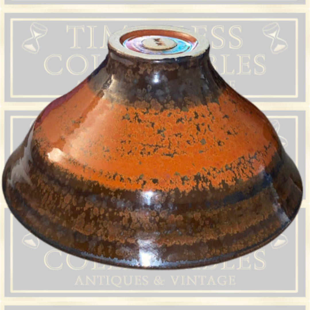 Vintage Wheel-Thrown Stoneware Glazed Fruit Bowl By Michael Martin