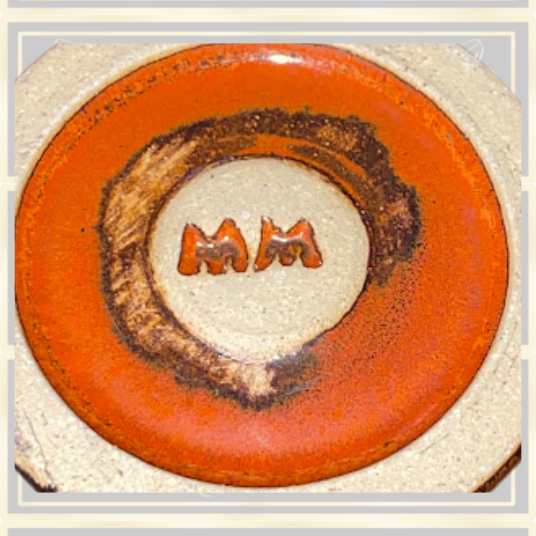 Vintage Wheel-Thrown Stoneware Glazed Fruit Bowl By Michael Martin
