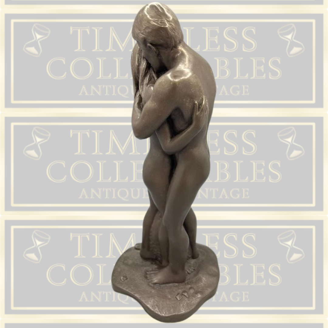 Vintage Bronze colour Adam & Eve Sculpture