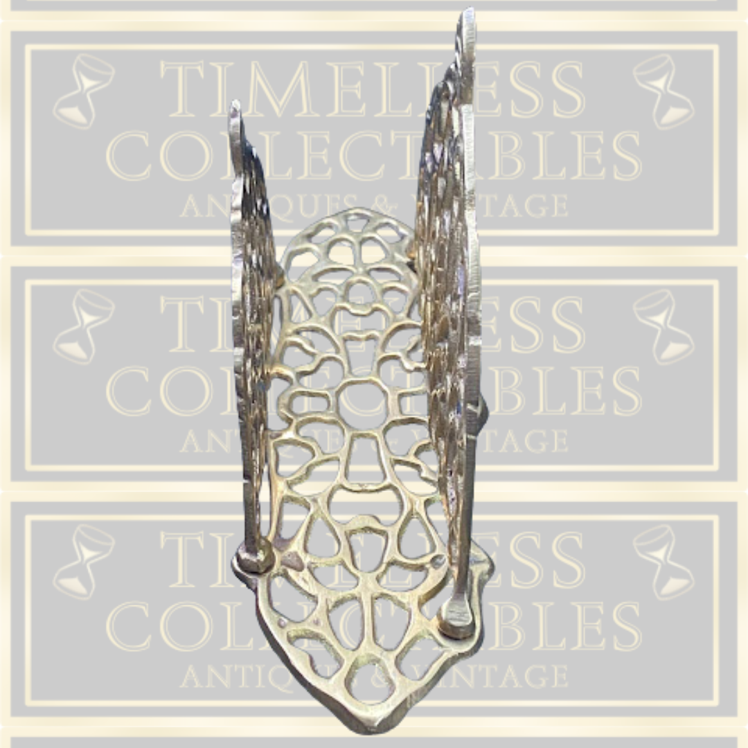 Vintage Brass Art Nouveau Filigree Desk Organizer