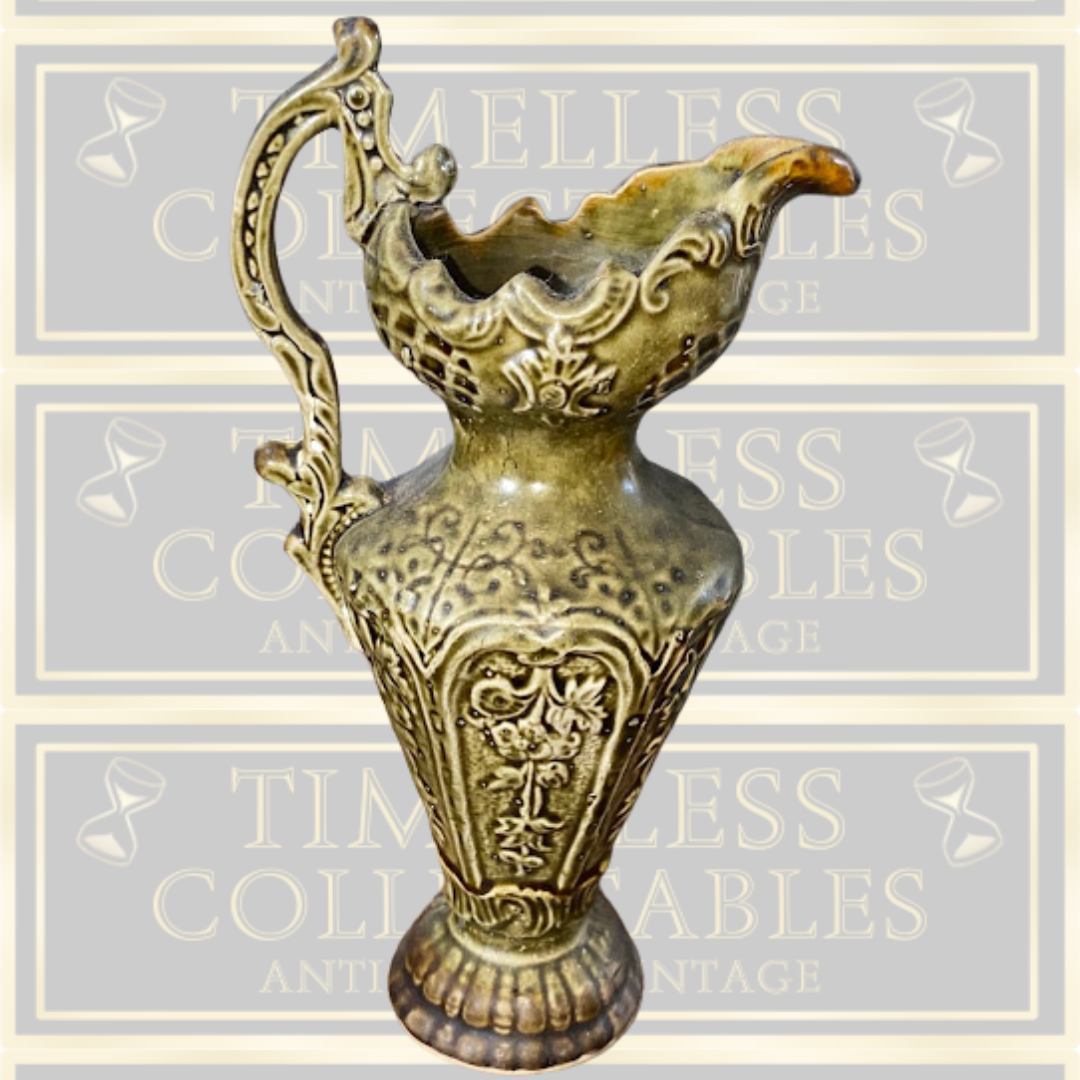 Antique German Majolica Pitcher