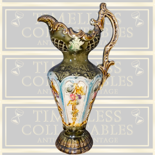 Antique German Majolica Pitcher