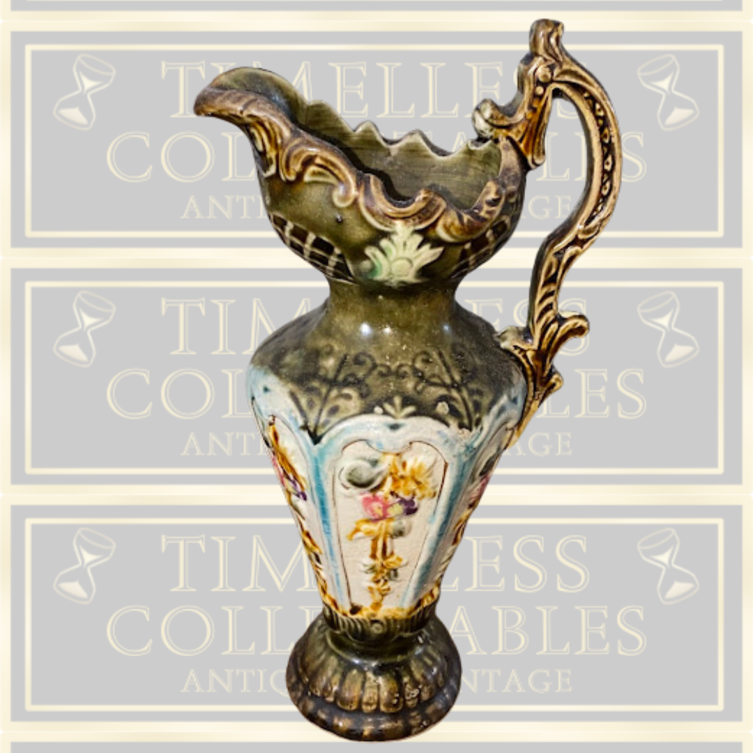 Antique German Majolica Pitcher