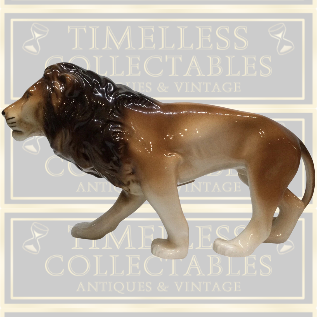 Vintage Royal Dux Lion Figurine